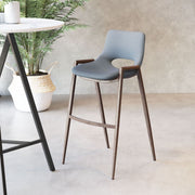 Zuo Modern Modernist Bar Chairs With Faux Wood Finish Frame