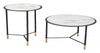 Zuo Modern White Faux Marble Nesting Coffee Table Set Of 2