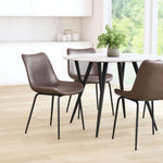 Mid-Century Dining Chairs (Set of 2) – Brown & Black
