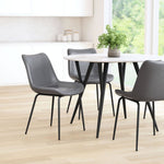 Modern Dining Chairs (Set of 2) – Gray Upholstery