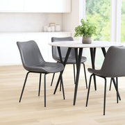 Modern Dining Chairs (Set of 2) – Gray Upholstery