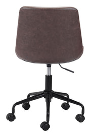Zuo Modern Byron Chair – Retro-Inspired Brown Desk Chair