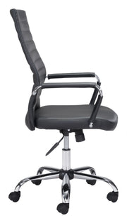 Primero Adjustable Desk Chair – Tufted Faux Leather Upholstery