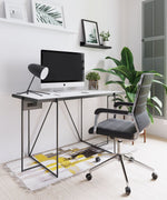 Zuo Modern Adjustable Black Office Chair with Tufted Upholstery and Wheels