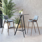 Zuo Modern Gray & Black Bar Height Table
