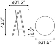 Faux Concrete Bar Table for Dining or Kitchen
