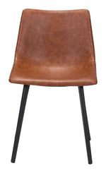 Compact Faux Leather Dining Chair Set – Vintage Finish