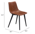 Contemporary Scoop Seat Dining Chairs – Vintage Brown