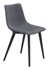Gray Upholstered Dining Chair Set with Metal Legs