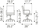 Swivel Office Chair 38.2