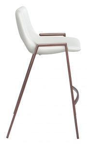 Modern Armrest Counter Chairs – Faux Leather – 35.6