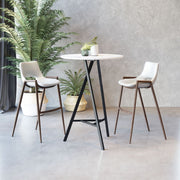 Walnut-Look Steel Frame Barstools, 39
