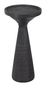 Omni Side Table 22"H, Black Mango Wood Modern Accent Table By Zuo Modern