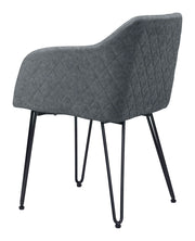 Vintage Gray Upholstered Dining Armchairs 31.9