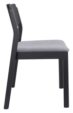 Scandinavian Style Dining Chairs with Soft Velvet Upholstery – Gray Set of 2