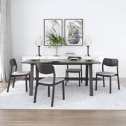 Zuo Modern Gray & Black Upholstered Dining Chairs – Set of Two