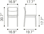 Chic Dining Chairs with Smooth Velvet Seat and Wooden Legs – Pair