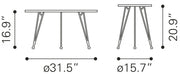 Minimalist Modern Coffee Table Set with Round Faux Concrete Tops by Zuo Modern