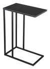Modern Black Metal Side Table – Slide-Under Sofa Design