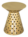 Zuo Modern Proton Gold Side Table – 20"H Round Metal Accent for Living Room