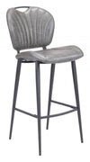 Faux Leather Barstool for Kitchen Island 43 Inch by Zuo Modern