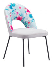 Modern Printed Fabric Dining Chairs – Set of Two