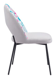 Colorful Velvet Dining Chairs with Black Steel Legs