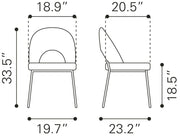 Modern Tufted Dining Chair Set – Multicolor Fabric