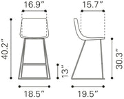 Tall Velvet Bar Chairs – Set of 2