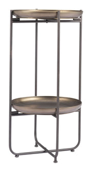 Multi-Style Round Metal Table – Bronson by Zuo