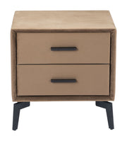 Montana Two-Drawer Side Table Brown – Indoor Storage Table On Powder-Coated Steel
