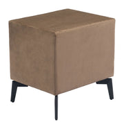 Brown Velvet Side Table With Steel Base – Montana By Zuo Modern Furniture