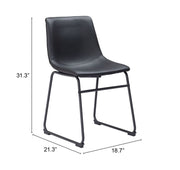 Sleek Faux Leather Dining Chairs – 31.3