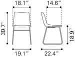 Transitional Dining Chairs – Black Upholstery & Steel Support Frame