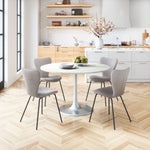 Shearling Fabric Dining Chair – Mid-Century Modern Design