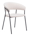 Modern Cream Dining Chair Set of 2 – Mid-Century Glam Style