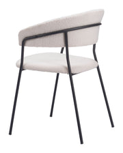Stylish Mid-Century Modern Dining Chair – Cream Finish