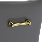 Modern Gray and Gold Accent Chair for Dining or Office