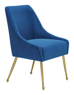 Contemporary Dining Chair – Velvet Upholstery with Gold Frame