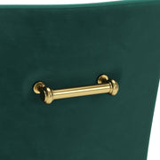 Velvet Upholstered Dining Chair – Emerald Green and Gold Finish