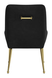 Elegant Velvet Chair with Gold Legs for Modern Interiors