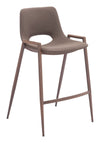 Brown bar stool with a white background