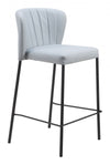 Modern Gray Counter Stools – Stackable Indoor Bar Seats 35 Inch H