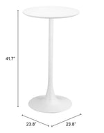 Sleek Modern White MDF Bar Table