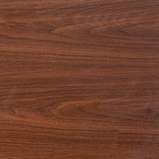 Close-up of a wooden surface with a rich brown color and visible grain.