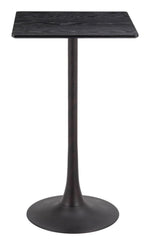 Contemporary Square Bar Table in Black – 41.7