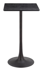 Contemporary Square Bar Table in Black – 41.7