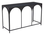 Black Console Table 29.9" H – Painted Steel Frame with Rectangular Top for Hallway, Living Room, or Entryway by Zuo Modern