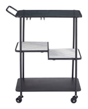 Contemporary Glass & Metal Bar Cart – Locking Casters Included