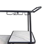 Tinted Glass Bar Cart – Compact Modern Beverage Station